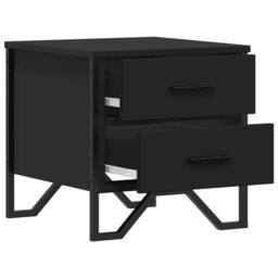 Berkfield Home Bedside Cabinets 2 pcs Black 40x41x40 cm Engineered Wood - Size: 40 x 41 x 40 cm - thumbnail 6