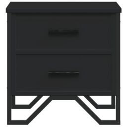 Berkfield Home Bedside Cabinets 2 pcs Black 40x41x40 cm Engineered Wood - Size: 40 x 41 x 40 cm - thumbnail 5