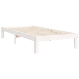 Berkfield Home Bed Frame with Headboard White 100x200 cm Solid Wood - thumbnail 9