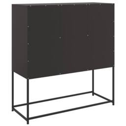 Berkfield Home Sideboard Black 100.5x39x107 cm Steel - thumbnail 8