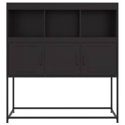 Berkfield Home Sideboard Black 100.5x39x107 cm Steel - thumbnail 6