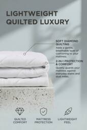 Homescapes Advanced Cooling Mattress Topper Hypoallergenic in White - Size: EU Single - thumbnail 6