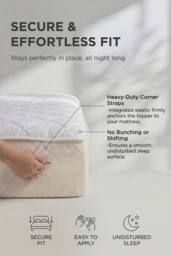 Homescapes Advanced Cooling Mattress Topper Hypoallergenic in White - Size: EU Single - thumbnail 4