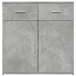 Berkfield Home Sideboard Concrete Grey 79x38x80 cm Engineered Wood - Size: 79 x 38 x 80 cm - thumbnail 5
