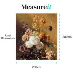 Superfresco Easy Flower Vase Ochre Print To Order 3m x 2.8m Mural in Yellow - thumbnail 4