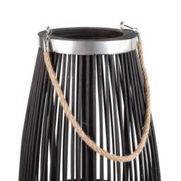 Wyld and Coco Black Bamboo Lantern 72cm - Boho Indoor Outdoor Decor - thumbnail 4