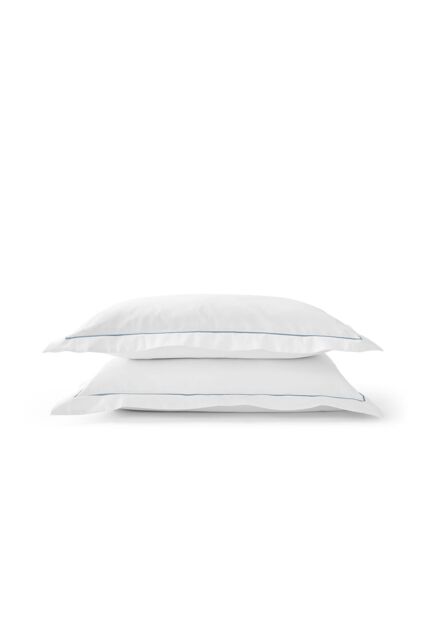 CHRISTY Premium Sateen Satin Oxford Pillowcase Pair in Blue - image 1