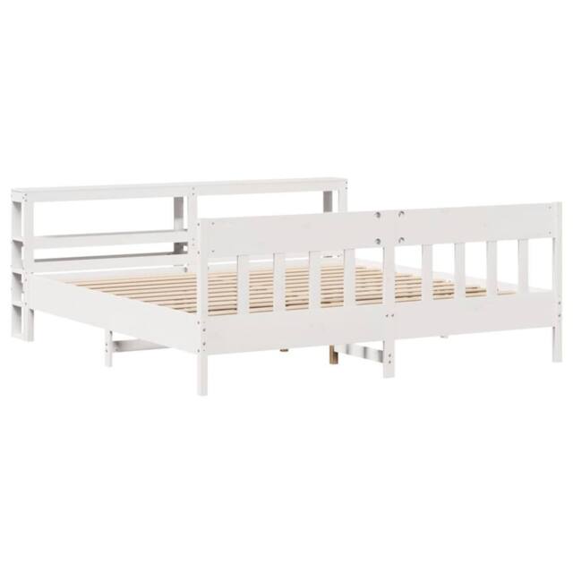 Berkfield Home Decorative Bed Frame without Mattress White 180x200 cm Super King - image 1