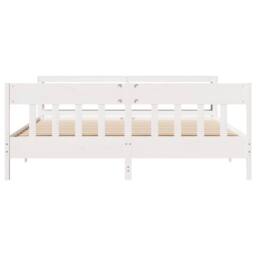 Berkfield Home Decorative Bed Frame without Mattress White 180x200 cm Super King - thumbnail 4
