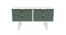 Ready Assembled 2 U Dallas 4 Drawer Bed Box (Ready Assembled) in Green