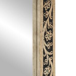 Berkfield Home Bathroom Mirror 50x70x2.5 cm Solid Wood Mango & Glass in Brown - thumbnail 6