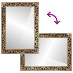 Berkfield Home Bathroom Mirror 50x70x2.5 cm Solid Wood Mango & Glass in Brown - thumbnail 4