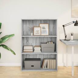 Berkfield Home Bookcase Grey Sonoma 80x30x114 cm Engineered Wood - Size: 80 x 30 x 114 cm - thumbnail 3