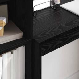 Berkfield Home Modern Writing Desk Black oak Engineered wood 90 x 40 x 76 cm - thumbnail 4