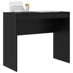 Berkfield Home Modern Writing Desk Black oak Engineered wood 90 x 40 x 76 cm