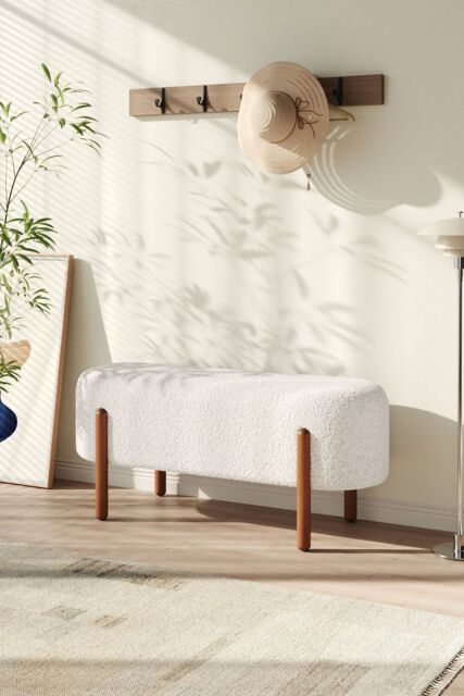 H&O Direct Modern Upholstered Bench in Beige - image 1