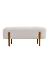 H&O Direct Modern Upholstered Bench in Beige - thumbnail 3