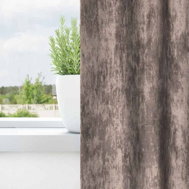Berkfield Home Grommet Curtains Cappuccino Polyester 140 x 175 cm in Brown - image 1