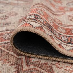 Kukoon Neutral Terracotta Beige Vintage Distressed Washable Living Room Area Rug - Size: 60 cm x 240 cm - thumbnail 6