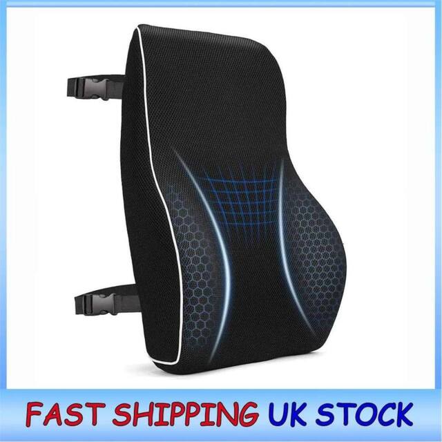 SPETLEK Memory Foam Lumbar Support Cushion Back Pad in Black - Size: 120 cm x 135 cm - image 1
