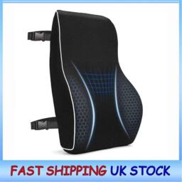 SPETLEK Memory Foam Lumbar Support Cushion Back Pad in Black - Size: 120 cm x 135 cm - thumbnail 1