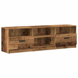 Berkfield Home TV Cabinet Old Wood 150x33.5x45 cm Engineered Wood in Brown - thumbnail 2