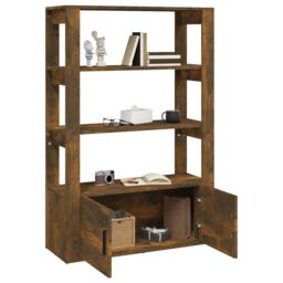 Berkfield Home Sideboard Smoked Oak 80x30x119.5 cm Engineered Wood in Brown - thumbnail 5