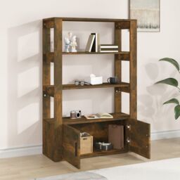 Berkfield Home Sideboard Smoked Oak 80x30x119.5 cm Engineered Wood in Brown - thumbnail 3