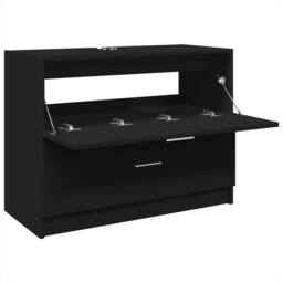 Berkfield Home Sink Cabinet Black 78x37x59 cm Engineered Wood - Size: 78 x 37 x 59 cm - thumbnail 5