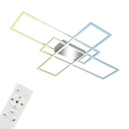 BRILONER White CCT LED Wall & Ceiling Light in Silver - thumbnail 1