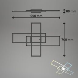 BRILONER White CCT LED Wall & Ceiling Light in Silver - thumbnail 8