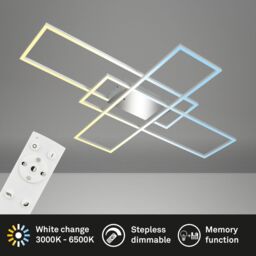 BRILONER White CCT LED Wall & Ceiling Light in Silver - thumbnail 3