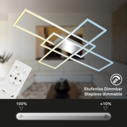 BRILONER White CCT LED Wall & Ceiling Light in Silver - thumbnail 5