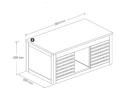 Vente-unique Acacia Wood Wall-Hung Vanity Unit - 90 Cm - PENEBEL in Walnut - thumbnail 9