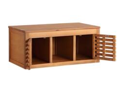 Vente-unique Acacia Wood Wall-Hung Vanity Unit - 90 Cm - PENEBEL in Walnut - thumbnail 6