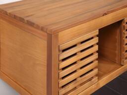 Vente-unique Acacia Wood Wall-Hung Vanity Unit - 90 Cm - PENEBEL in Walnut - thumbnail 7