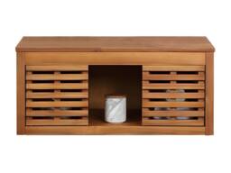 Vente-unique Acacia Wood Wall-Hung Vanity Unit - 90 Cm - PENEBEL in Walnut - thumbnail 5