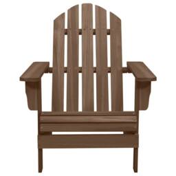 Berkfield Home Garden Adirondack Chair with Ottoman&Table Solid Fir Wood Brown - thumbnail 9
