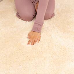 Kukoon Machine Washable Shaggy Rug Luxury Deep Pile Cream Bedroom Mat in Beige - Size: 120 cm x 170 cm - thumbnail 4