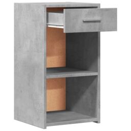 Berkfield Home Bedside Cabinets 2 pcs Concrete Grey 35x34x65 cm Engineered Wood - Size: 35 x 34 x 65 cm - thumbnail 5