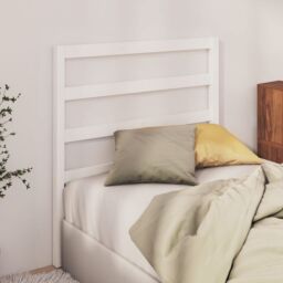 Berkfield Home Bed Headboard White 95x4x100 cm Solid Wood Pine - Size: 95 x 4 x 100 cm - thumbnail 3