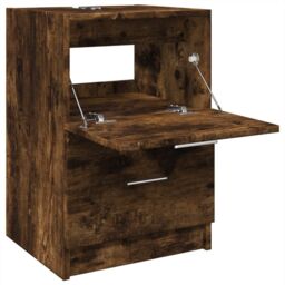 Berkfield Home Sink Cabinet Smoked Oak 40x37x59 cm Engineered Wood in Brown - Size: 40 x 37 x 59 cm - thumbnail 5