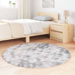 Berkfield Home Shaggy Rug High Pile NAVARRA Silver Grey 120x120 cm Polyester - Size: Medium - thumbnail 3