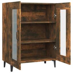 Berkfield Home Sideboard Smoked Oak 69.5x34x90 cm Engineered Wood in Brown - thumbnail 7
