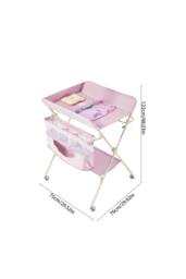H&O Direct Portable Folding Baby Changing Station with Storage Spaces in Pink - thumbnail 9