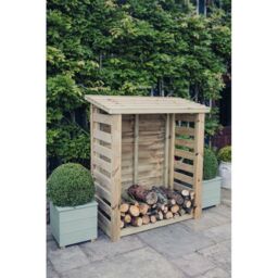 Churnet Valley Garden Furniture Ltd Heavy Duty Log Store - L60 x W150 x H120 cm - Min. Assembly Required in Brown - thumbnail 3