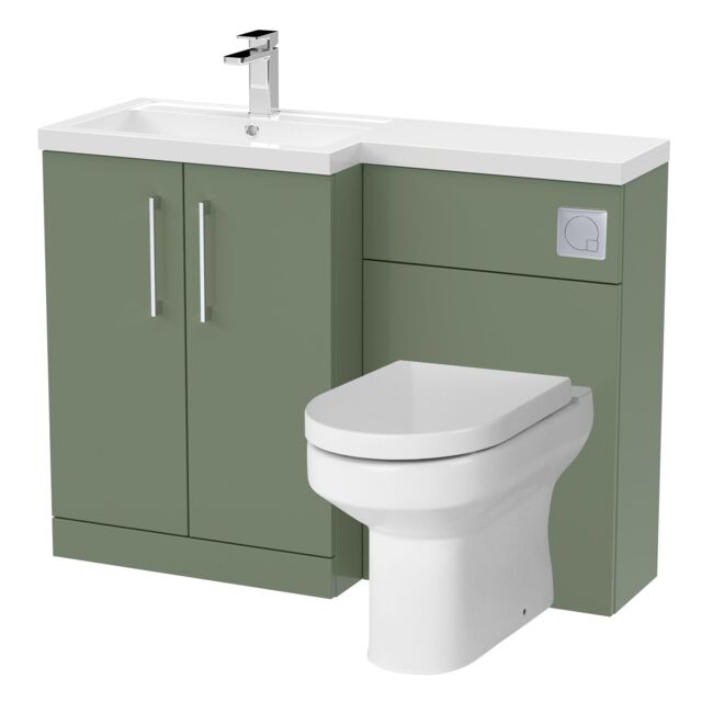 Balterley Floor Standing Vanity, WC Unit, Pan, Seat & Cistern - Satin Green - image 1