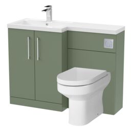 Balterley Floor Standing Vanity, WC Unit, Pan, Seat & Cistern - Satin Green