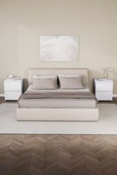 Home Discount Vida Designs Glinton 'HIGH GLOSS 2 Drawer Bedside Chest' Storage Bedroom Furniture in White - thumbnail 7