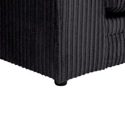 SquareBoxx Lennox Jumbo Cord Corner Sofa Right Hand Facing Chaise in Black - thumbnail 5